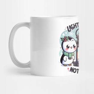 Whimsical Kawaii Christmas Lantern and Friends Mug